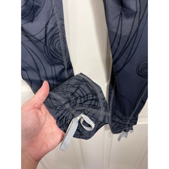 Desigual Celana Ketat Active Legging Fold Over Swirl Gray Womens Medium Designer - Picture 7 of 11